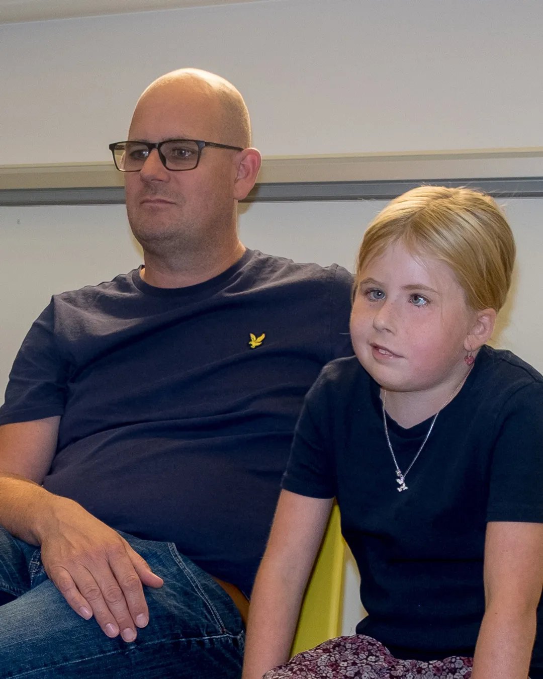 Lovis och hennes pappa.