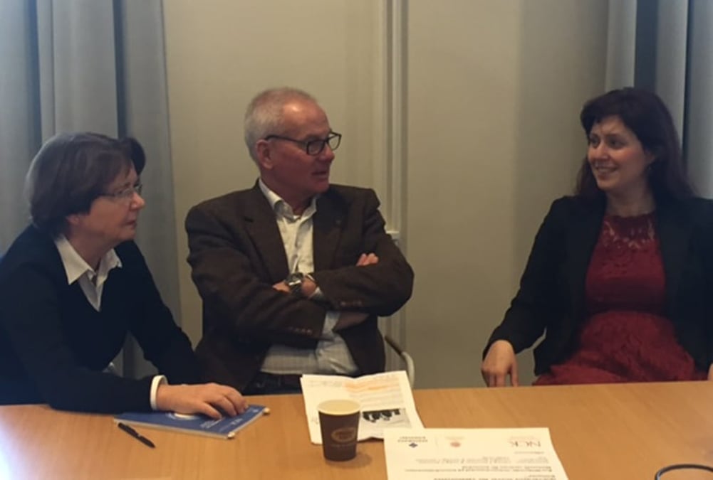 Gun Heimer, professor på NCK, Per Elowsson, sjukhusdirektör Akademiska sjukhuset, och regionrådet Vivianne Macdisi (S) är engagerade i utbildningssatsningen "Våld mot kvinnor" som startar på Akademiska sjukhuset 4 december.