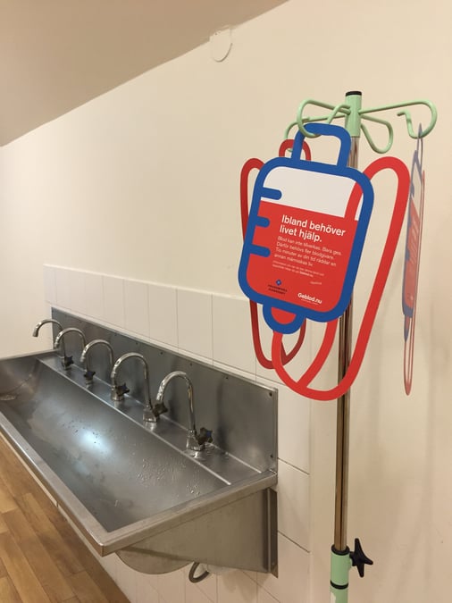 Illustrerad blodpåse