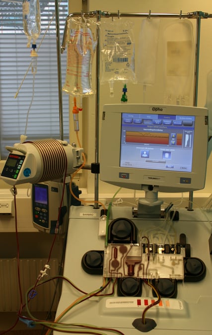 Aferesmaskin för skörd av blodstamceller inför transplantation