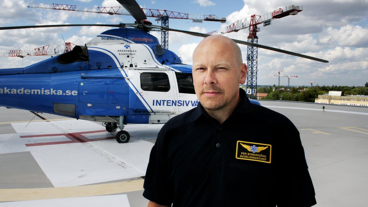 Per Bondegård, sektionschef för luftburen intensivvård Akademiska sjukhuset