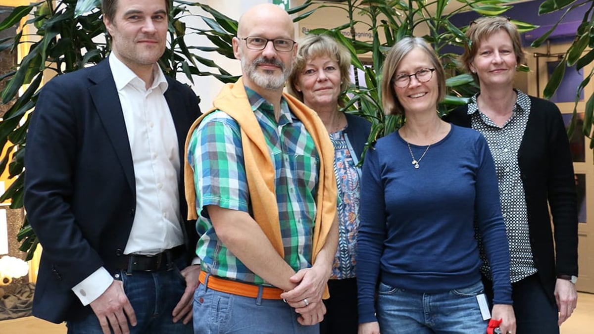 Johan Kaarme, Martin Price (barnrättsombud i Region Uppsala), Monica Axelsson (enhetschef Akademiska sjukhuset), Cecilia Persson (verksamhetsutvecklare Skånes universitetssjukhus/SUS), Ann Elmqvist-Fridh (enhetschef på SUS).