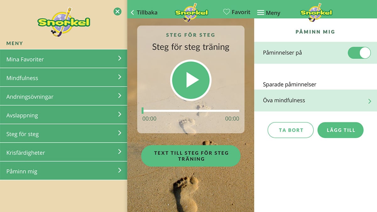 Nu finns en ny version av appen Snorkelövningar där unga i kris kan få hjälp med övningar och träning.