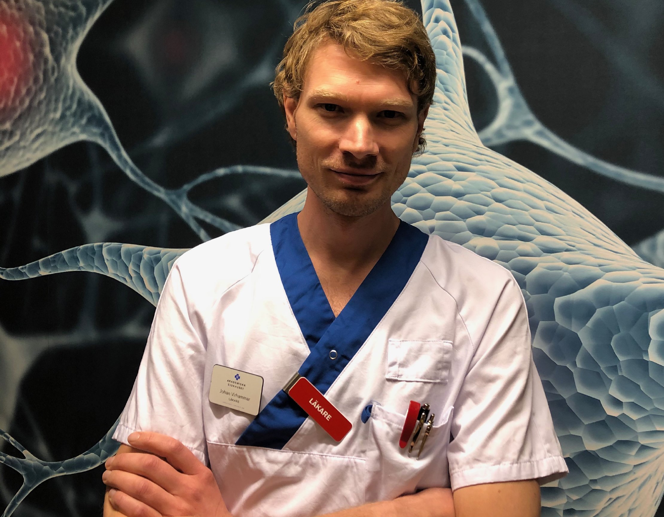 Johan Virhammar, ST-läkare och forskare inom neurologi vid Akademiska sjukhuset/Uppsala universitet