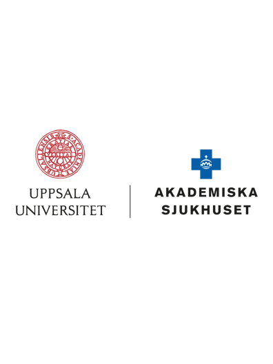 Två logotyper för Uppsala universitet och Akademiska sjukhuset