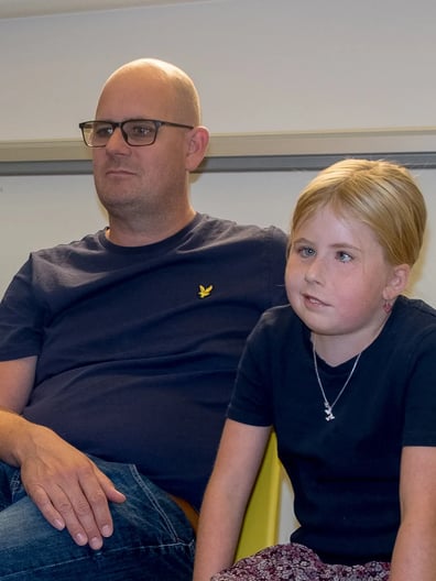 Lovis och hennes pappa.