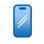 En ikon med en blå smartphone.
