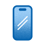 En ikon med en blå smartphone.