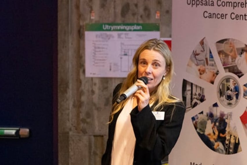 Ingrid Glimelius håller tal