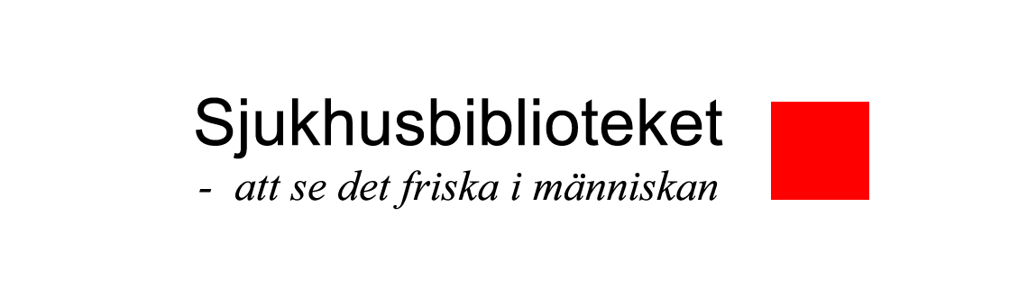 Sjukhusbibliotekets logotype.